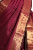 Pure Handloom Zari Checks Kanjeevaram Silk Saree